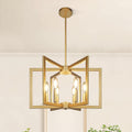 Six Light Gold Pendant Light Modern Farmhouse Chandelier