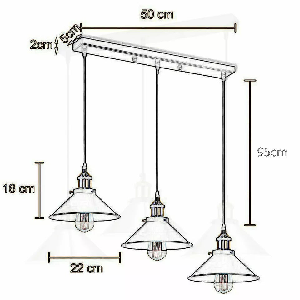 Modern Lenier Style 3 Light Ceiling Pendant ~1323