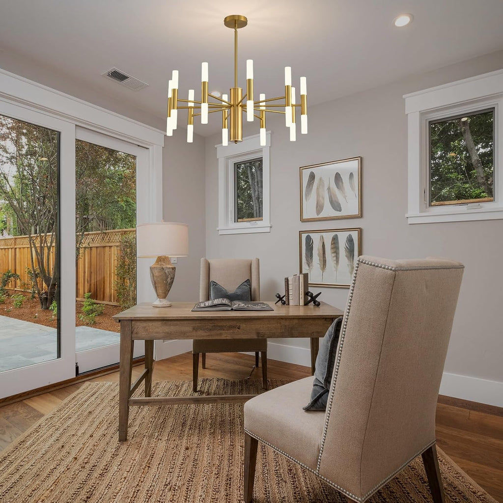 Modern Gold 20 Light Ceiling Chandelier For Home