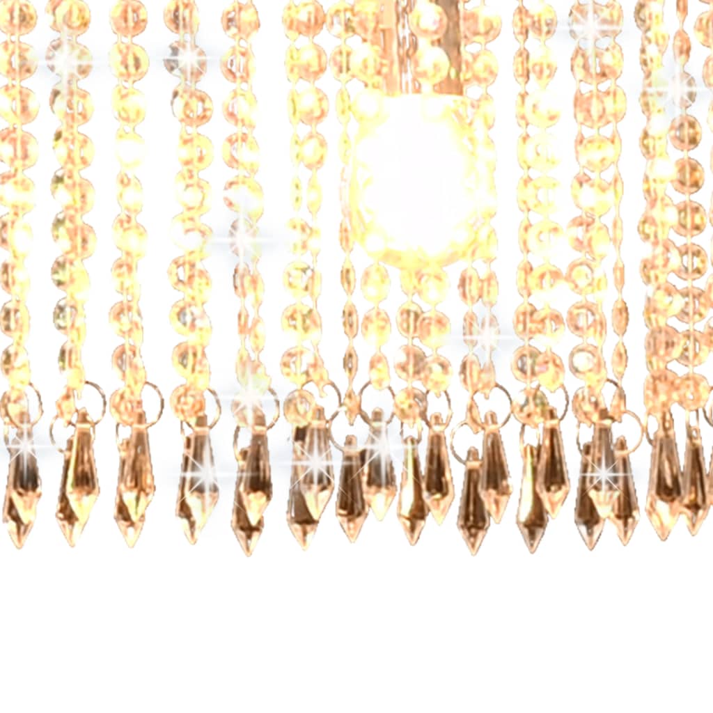 Plafonnier Avec Perles De Cristal Argenté 104 Cm E14