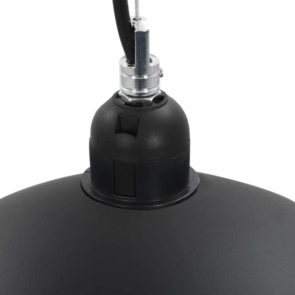 2 Pcs Plafonniers Noir Et Doré Semi-Sphérique E27