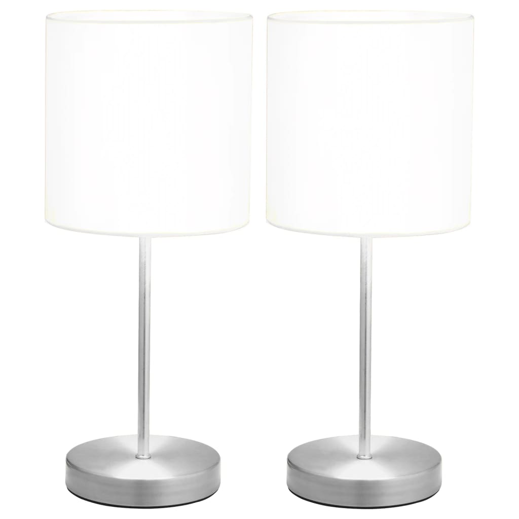Lampes De Table 2 Pcs Bouton Tactile Blanc E14