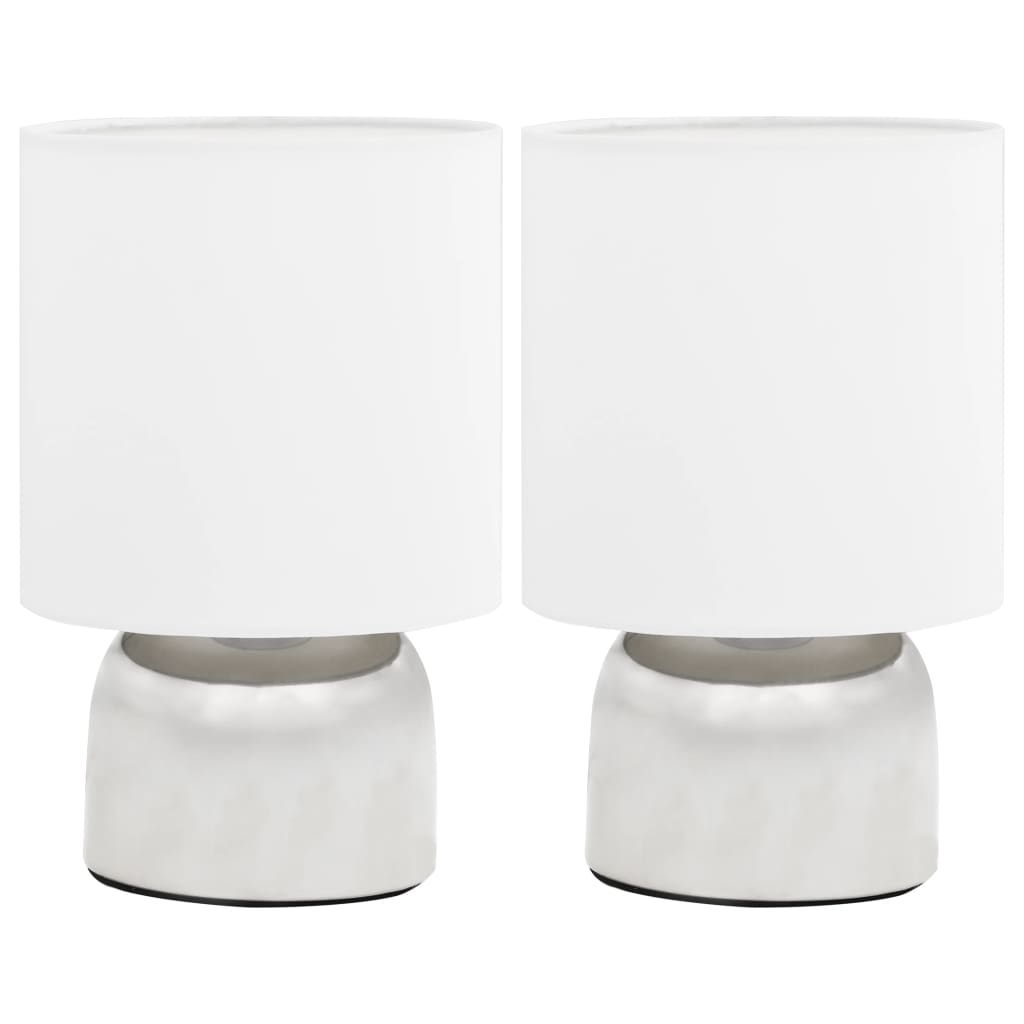 Lampes De Table 2 Pcs Bouton Tactile Blanc E14