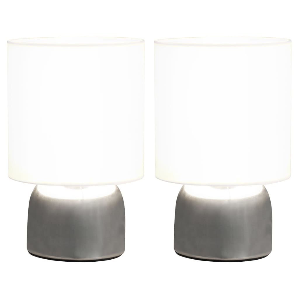 Lampes De Table 2 Pcs Bouton Tactile Blanc E14