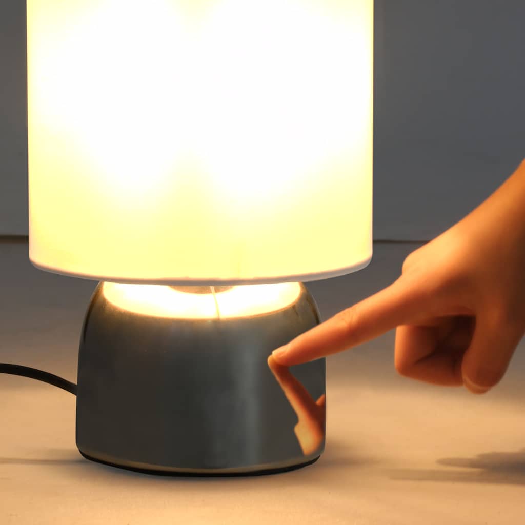 Lampes De Table 2 Pcs Bouton Tactile Blanc E14