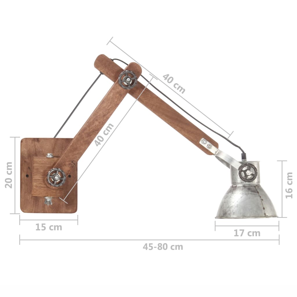 Lampe Murale Style Industriel É Rond E27