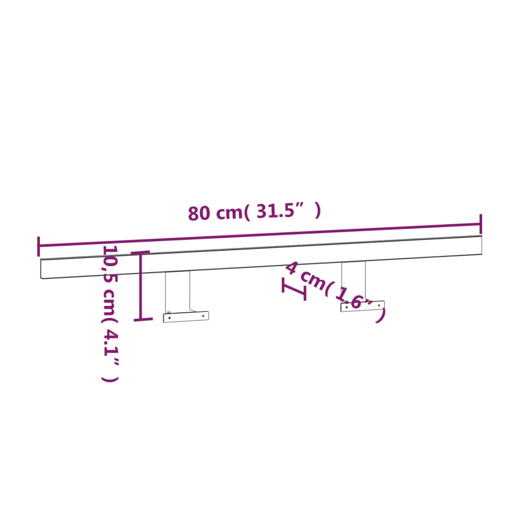 Lampe De Miroir À Led 13 W 80 Cm 3000 K Blanc Chaud