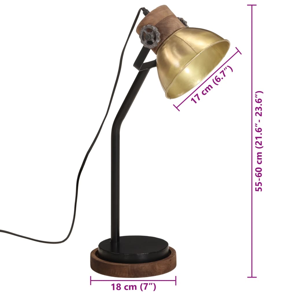 Lampe De Bureau 25 W Antique 18X18X60 Cm E27