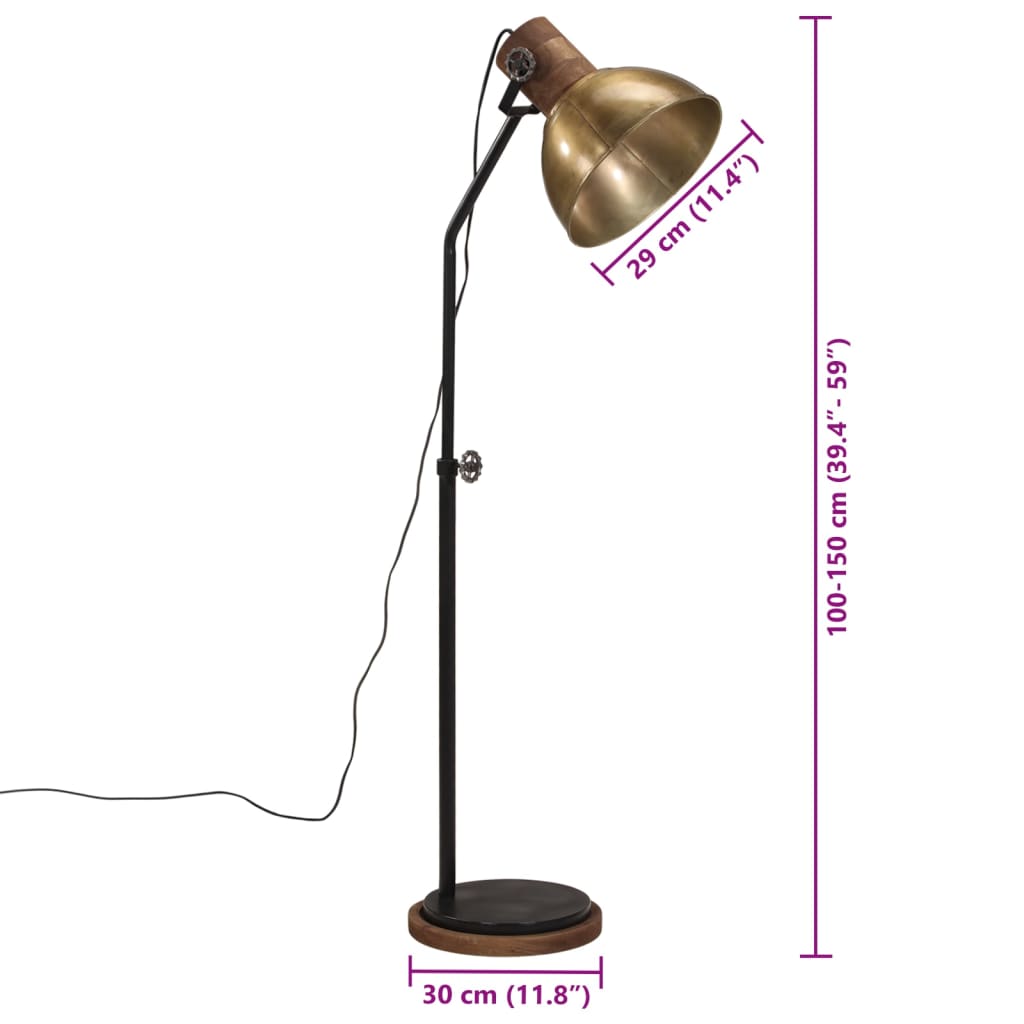 Lampadaire 25 W Antique 30X30X100-150 Cm E27