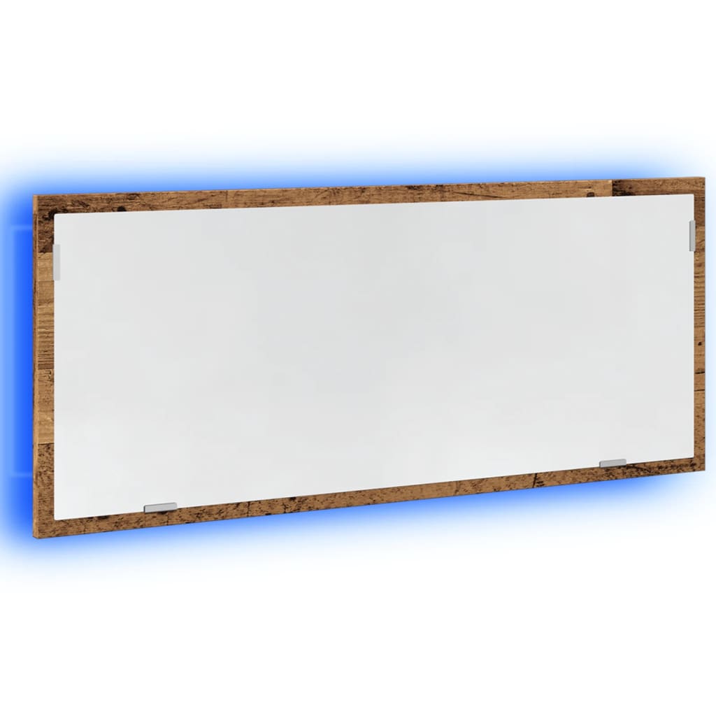 Miroir De Salle De Bain À Led Bois D'ingénierie