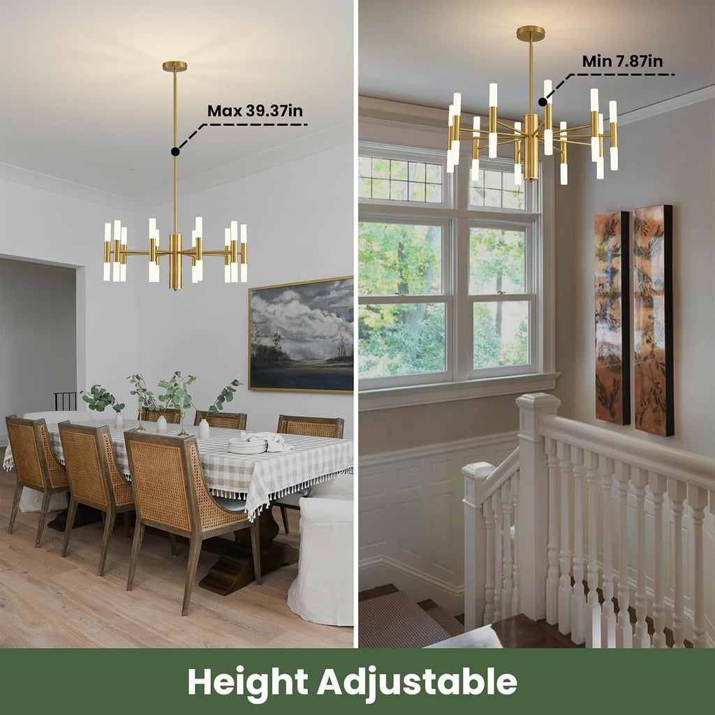Modern Gold 20 Light Ceiling Chandelier For Home