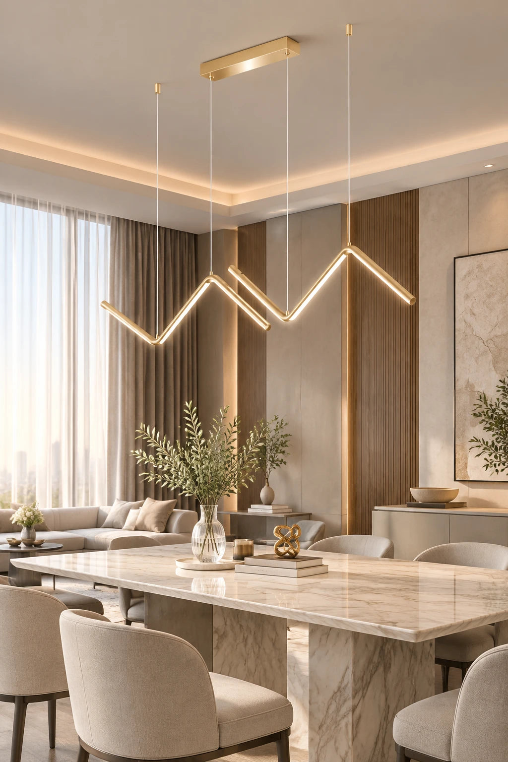 Suspension LED moderne et luxueuse – Luméa