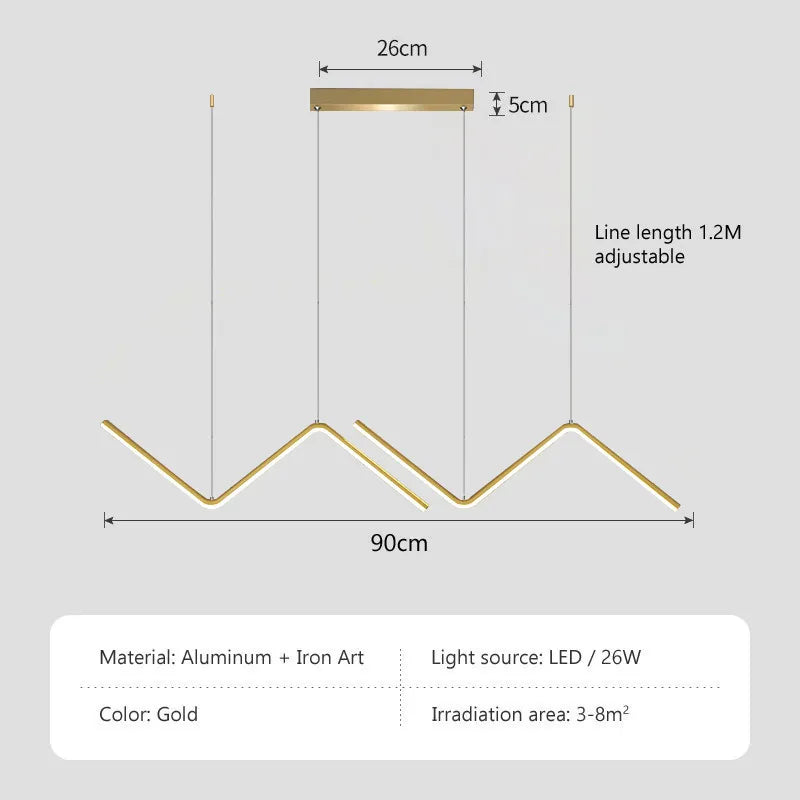 Suspension LED moderne et luxueuse – Luméa