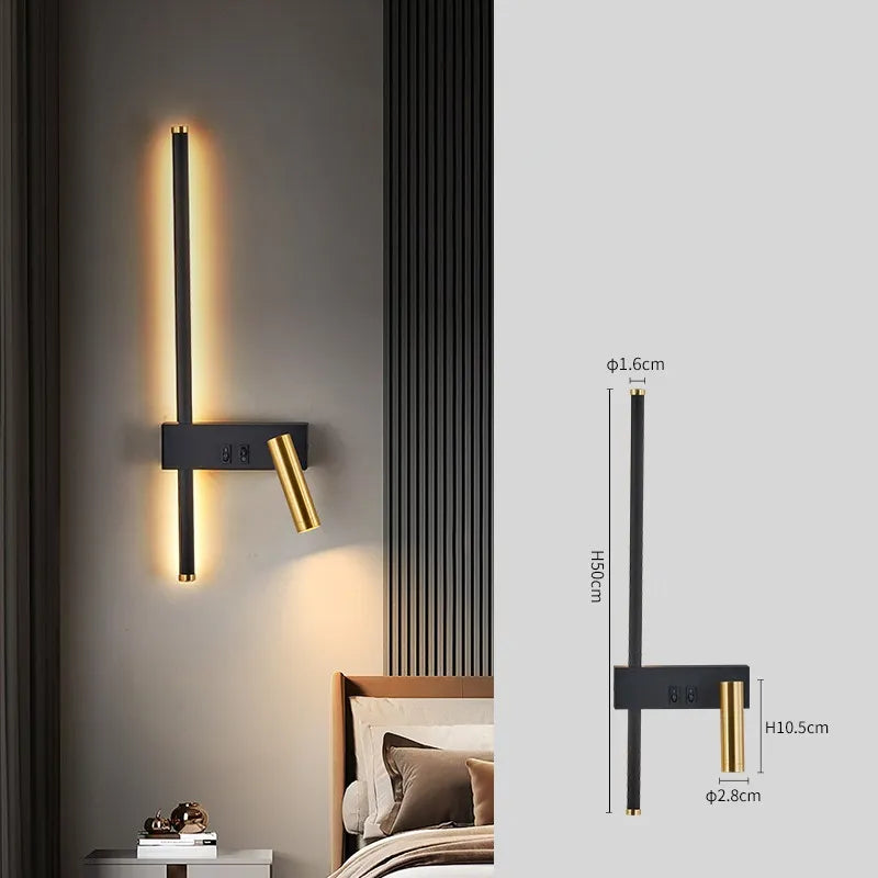 Applique murale LED nordique – Design moderne pour salon et chambre