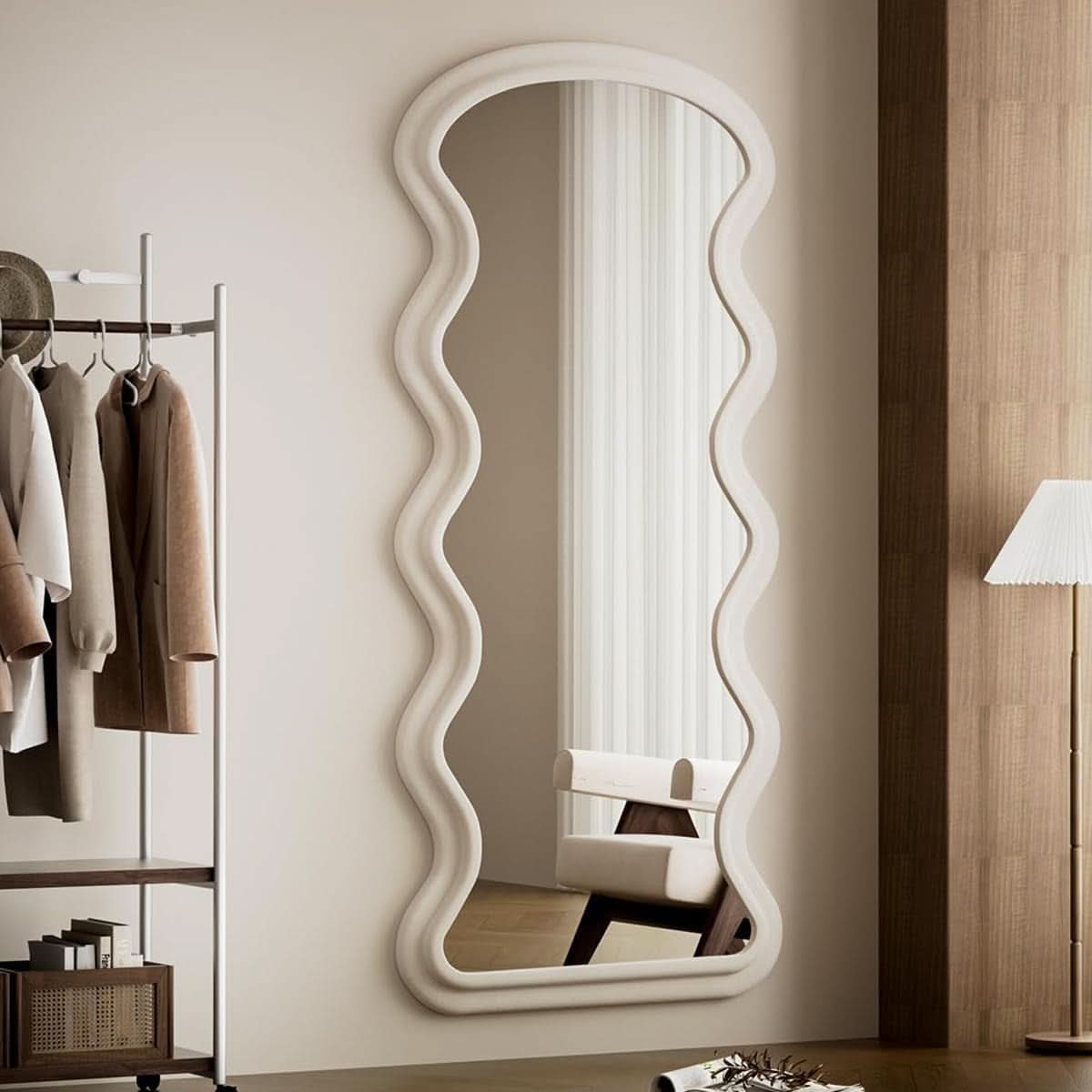 71 Inch Full Length Freestanding Floor Mirror White