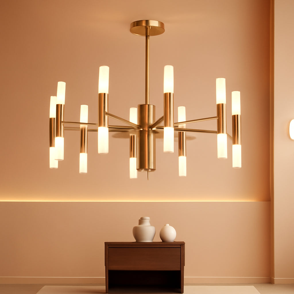 Modern Gold 20 Light Ceiling Chandelier For Home